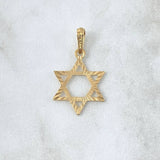 Dije Estrella de David 3.15gr / 3.3cm / Oro Amarillo 18K *