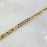 Pulso Esclava 17.2gr / 21cm / 5mm Segmentada Circones Blancos Negros Oro Amarillo