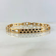 Pulso Esclava 17.2gr / 21cm / 5mm Segmentada Circones Blancos Negros Oro Amarillo