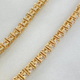 Pulso Tennis 16.7gr / 20cm / 3.5mm Circones Blancos Oro Amarillo