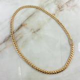 Cadena Cubana 47.95gr / 60cm / 8mm Circones Blancos Oro Amarillo Nac.Esp  ©