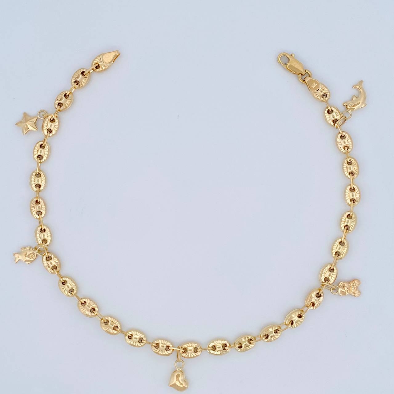 Tobillera GC 7.25gr / 26cm / 4.3mm Oro Amarillo 18K $