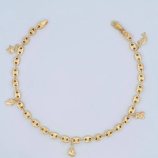 Tobillera GC 7.25gr / 26cm / 4.3mm Oro Amarillo 18K $