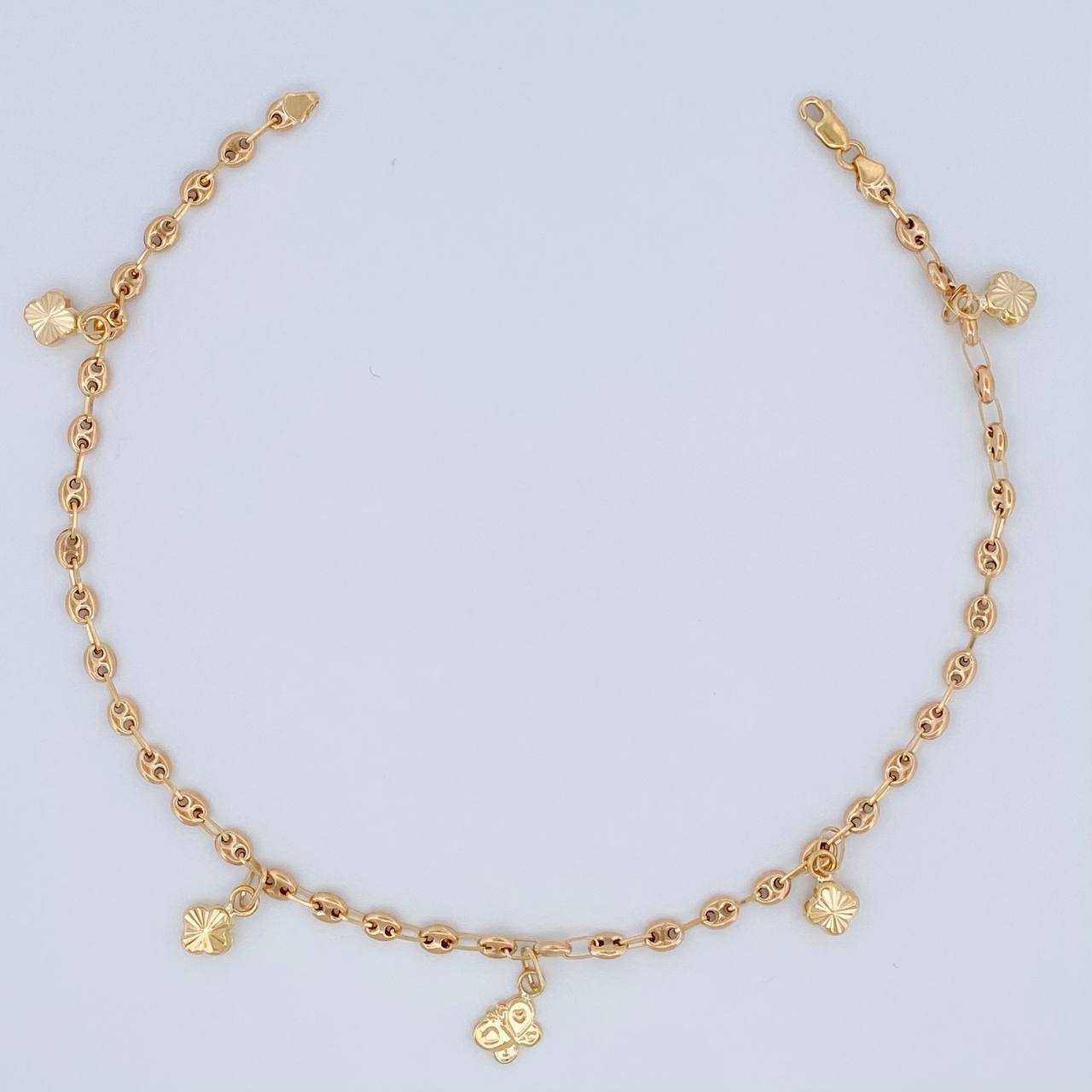 Tobillera GC 3.95gr / 25.5cm / 3mm Oro Amarillo 18K $
