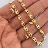 Tobillera GC 6.85gr / 24.6cm / 4.7mm Oro Amarillo 18K $