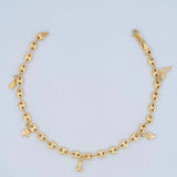 Tobillera GC 6.85gr / 24.6cm / 4.7mm Oro Amarillo 18K $