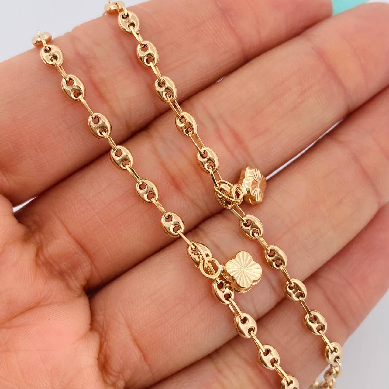 Tobillera GC 4.05gr / 25.5cm / 3.02mm Oro Amarillo 18K $