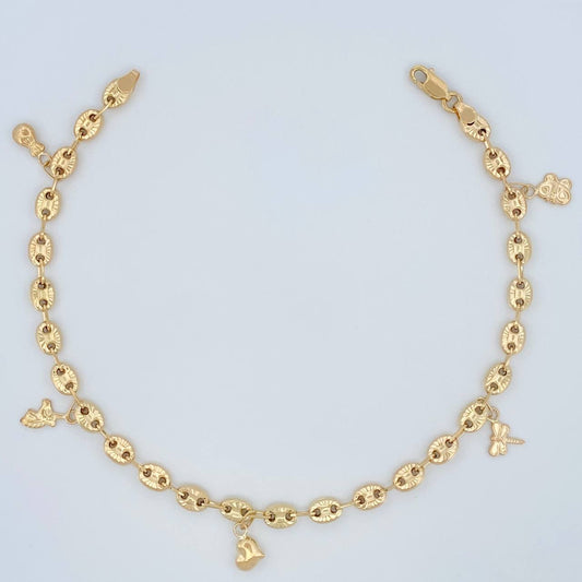 Tobillera GC 6.8gr / 25cm / 4.6mm Oro Amarillo 18K $