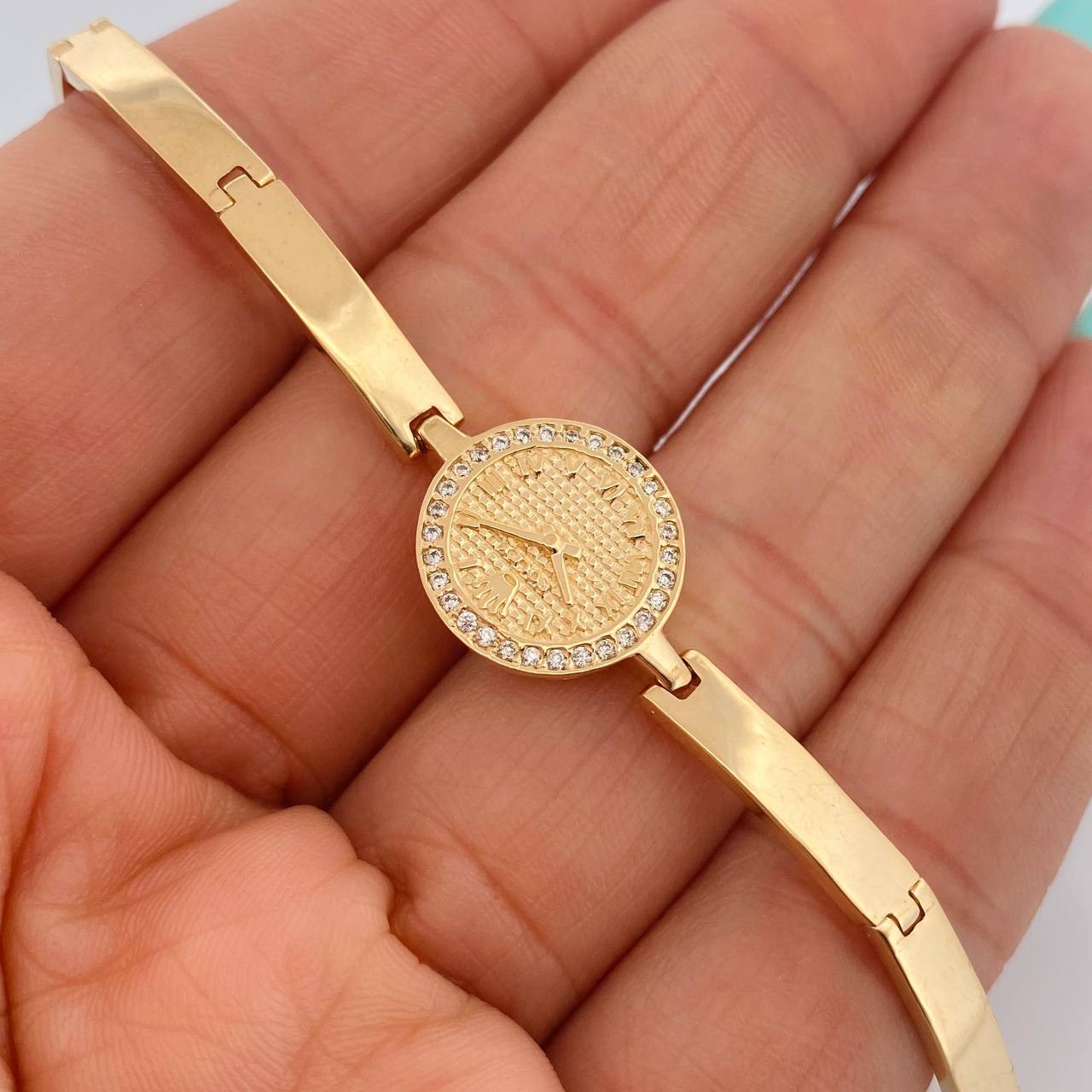 Pulso Reloj Corona 12.25gr / 18.3cm / 4.07mm Oro Amarillo 18K $