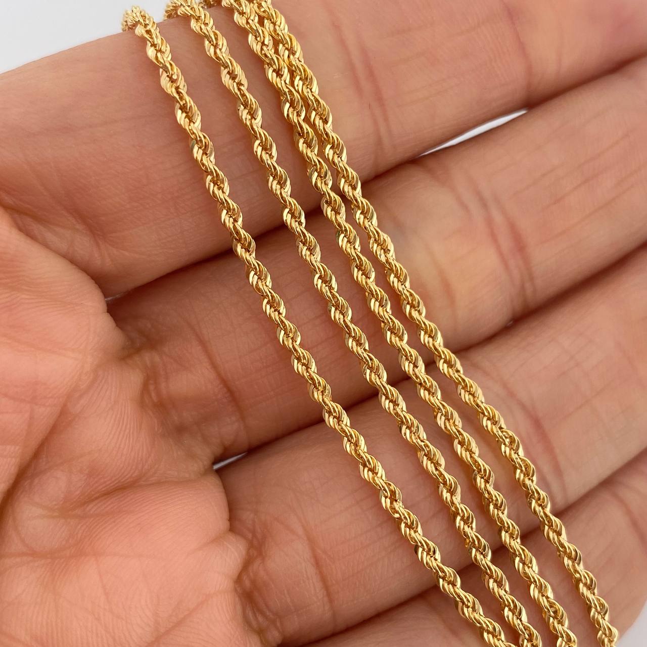 Cadena Lazo 2.4gr / 60cm / 1.6mm Oro Amarillo +3 18K &