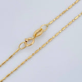 Cadena Morse 1.5gr / 45cm / 1mm Oro Amarillo +3 &