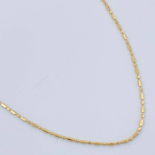 Cadena Morse 1.5gr / 45cm / 1mm Oro Amarillo +3 18K %