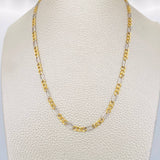 Cadena Figaro 6.25gr / 65.5cm / 3.08mm Dos Oros Amarillo Blanco +1 18K &