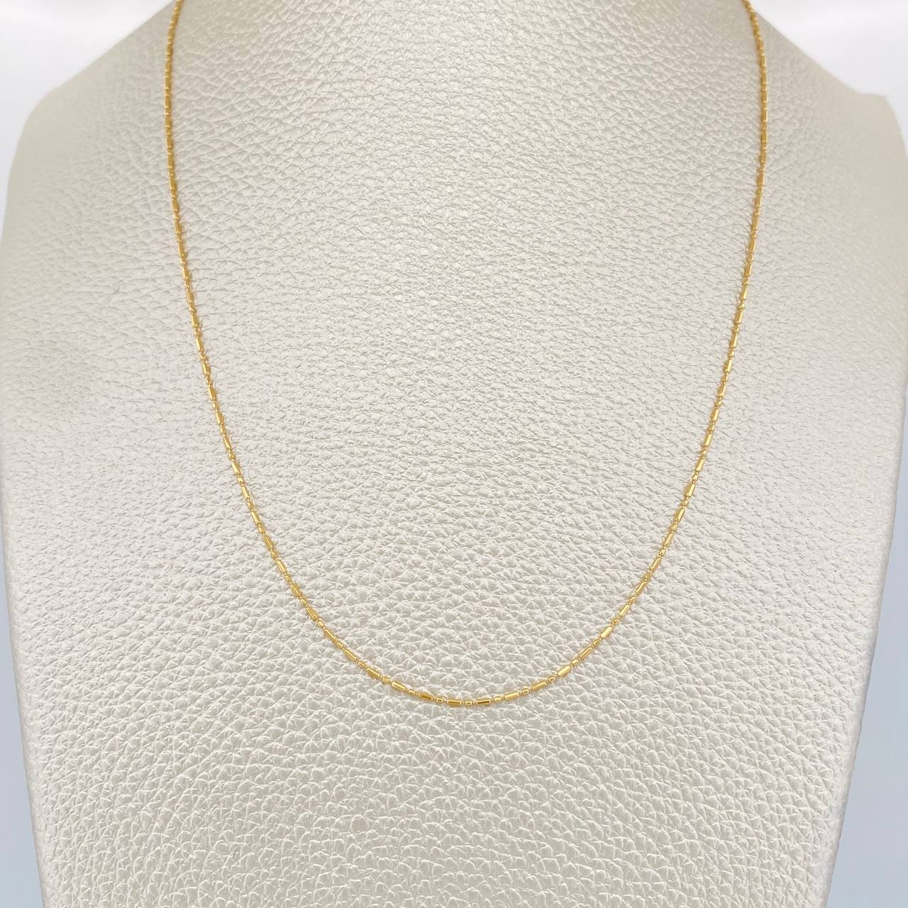 Cadena Morse 1.45gr / 45.2cm / 1mm Oro Amarillo +3 18K %