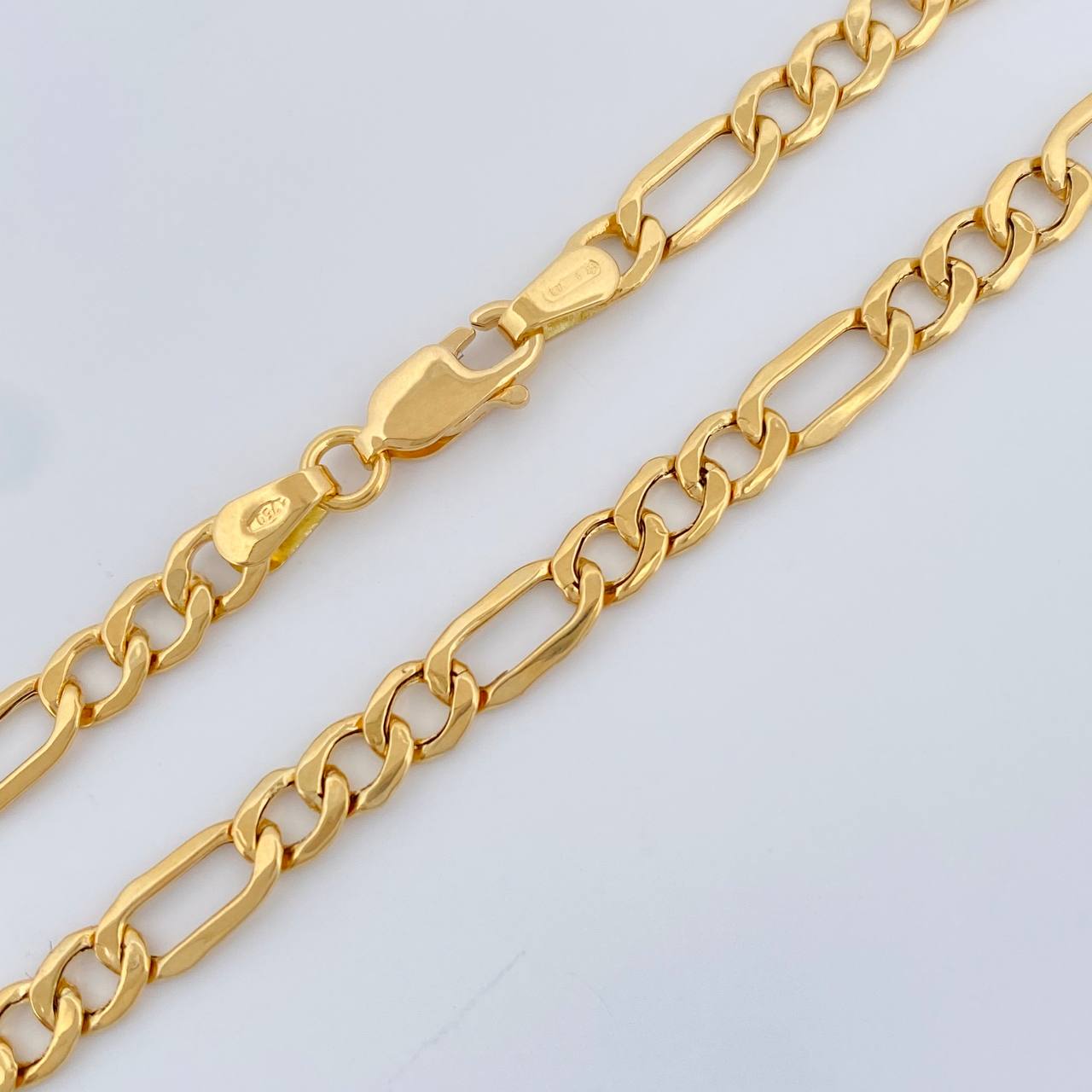 Cadena Figaro 9.2gr / 60.5cm / 4.18mm Oro Amarillo +1 18K &