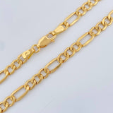 Cadena Figaro 9.15gr / 60.5cm / 4.1mm Oro Amarillo +1 18K &