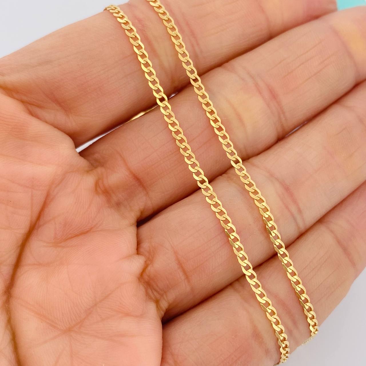 Cadena Cubana 3gr / 46cm / 1.75mm Oro Amarillo +1 18K &