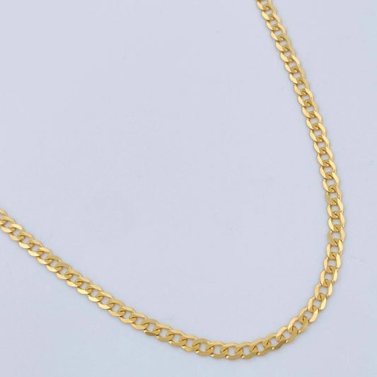 Cadena Cubana 3gr / 46cm / 1.75mm Oro Amarillo +1 18K &