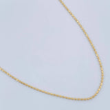 Cadena Militar 2.05gr / 45cm / 0.8mm Oro Amarillo +3 18K %