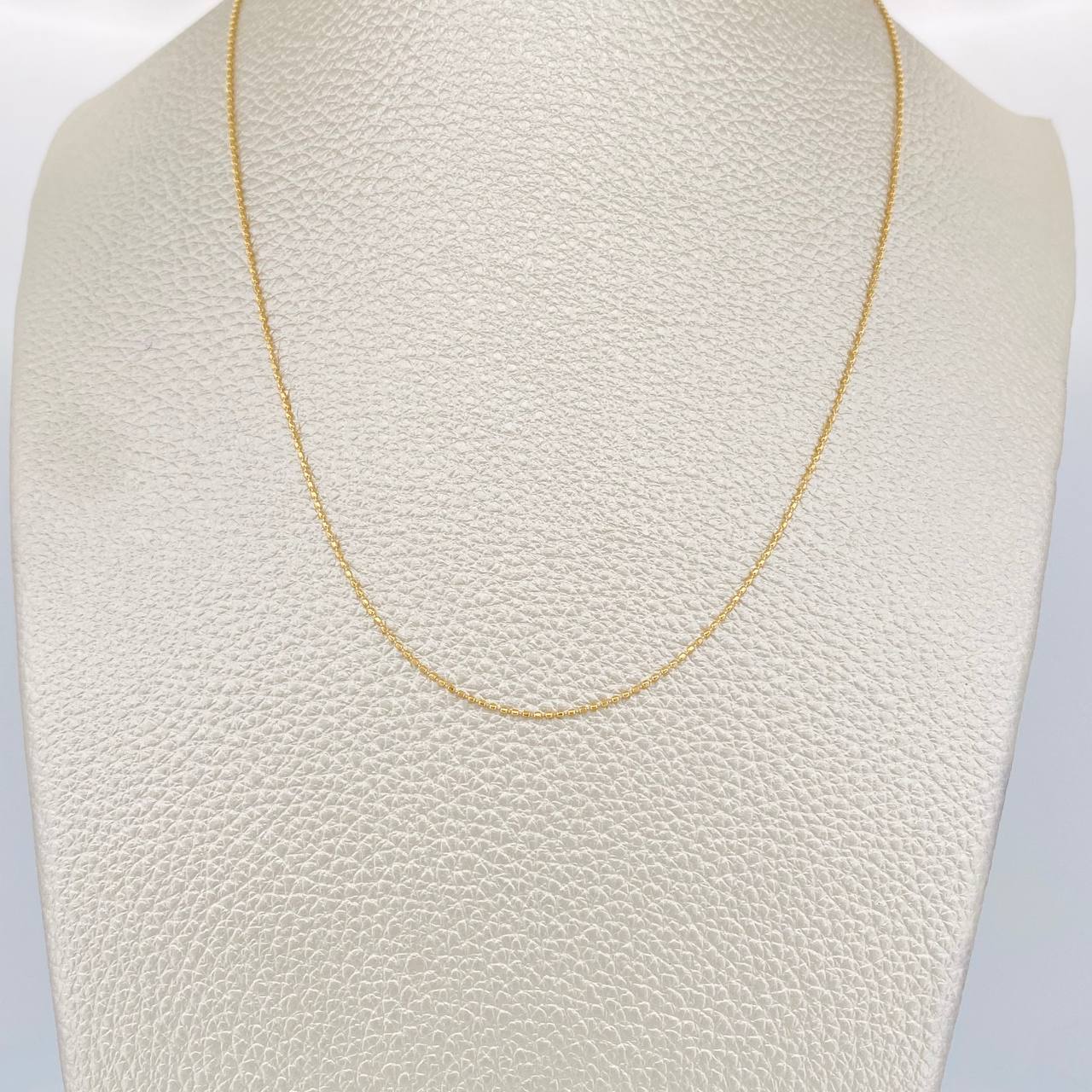 Cadena Militar 2.05gr / 45cm / 0.8mm Oro Amarillo +3 18K %