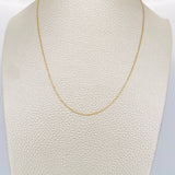 Cadena Militar 2.05gr / 45cm / 0.8mm Oro Amarillo +3 18K %