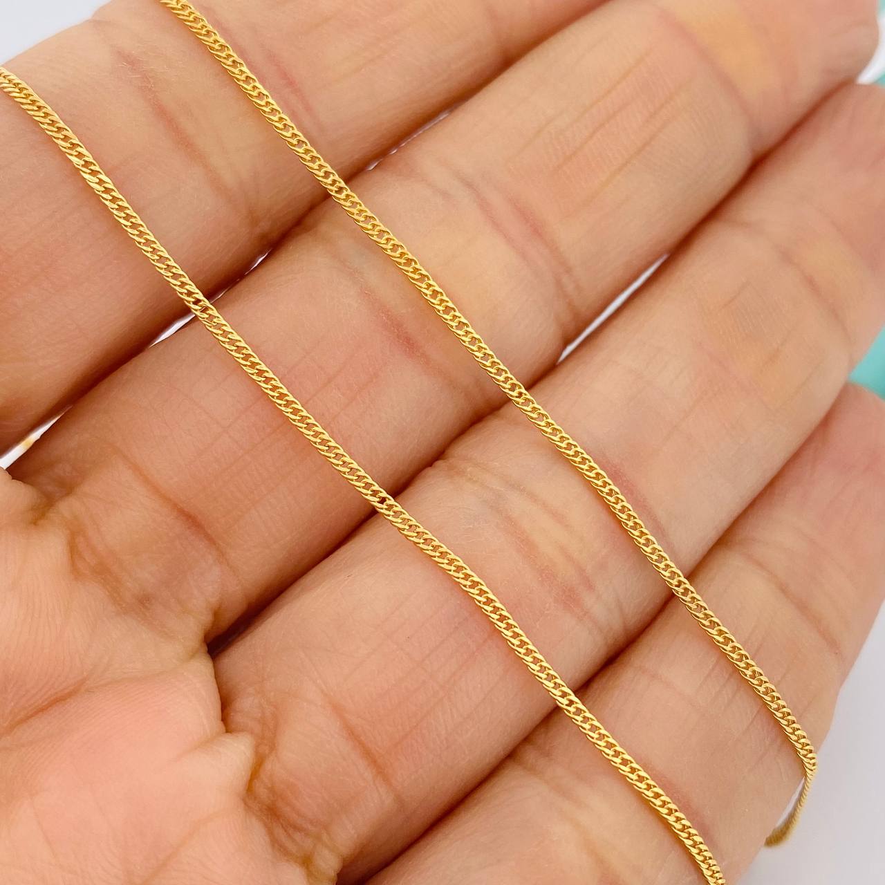 Cadena Cubana Reticulada 1.1gr / 45.7cm / 1.06mm Oro Amarillo +3 18K %