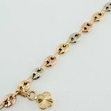 Tobillera GC Treboles 5.6gr / 25cm / 4mm Tres Oros 18K $