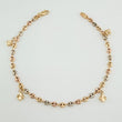 Tobillera GC Treboles 5.6gr / 25cm / 4mm Tres Oros 18K $