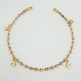 Tobillera GC Treboles 5.6gr / 25cm / 4mm Tres Oros 18K $