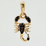 Dije Escorpion 1.15gr / 2.1cm / Dos Oros Negro Amarillo 18K %