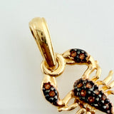 Dije Escorpion 1.15gr / 2.1cm / Dos Oros Negro Amarillo 18K %