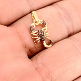 Dije Escorpion 1.15gr / 2.1cm / Dos Oros Negro Amarillo 18K %