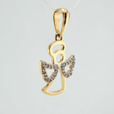 Dije Angel 1.65gr / 2.5cm / Dos Oros Amarillo Blanco 18K %