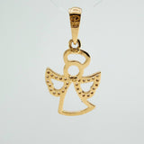 Dije Angel 1.65gr / 2.5cm / Dos Oros Amarillo Blanco 18K %
