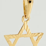 Dije Estrella De David 0.9gr / 2.5cm / Oro Amarillo 18K %