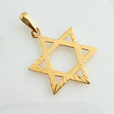 Dije Estrella De David 1.7gr / 3.4cm / Oro Amarillo 18K