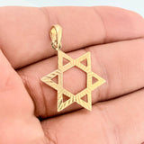 Dije Estrella De David 1.7gr / 3.4cm / Oro Amarillo 18K