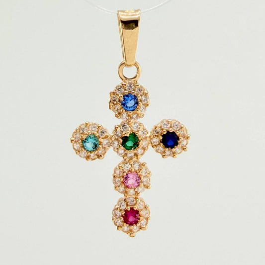 Dije Cruz Tupida 1.45gr / 2.5cm / Oro Amarillo 18K %