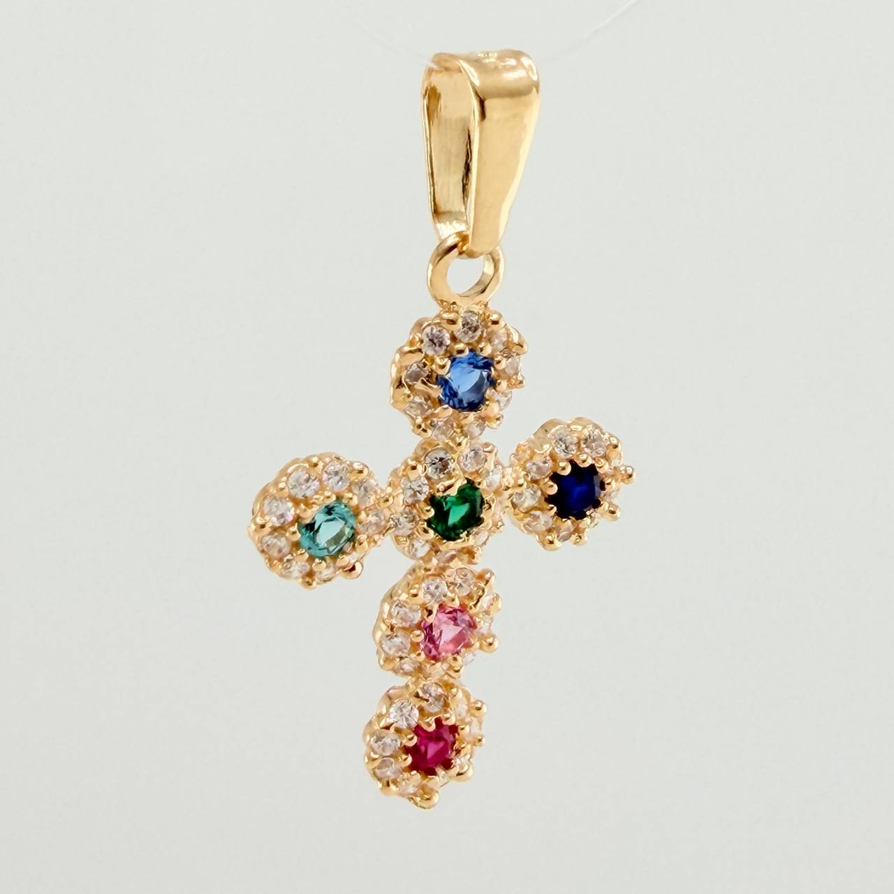 Dije Cruz Tupida 1.45gr / 2.5cm / Oro Amarillo 18K %