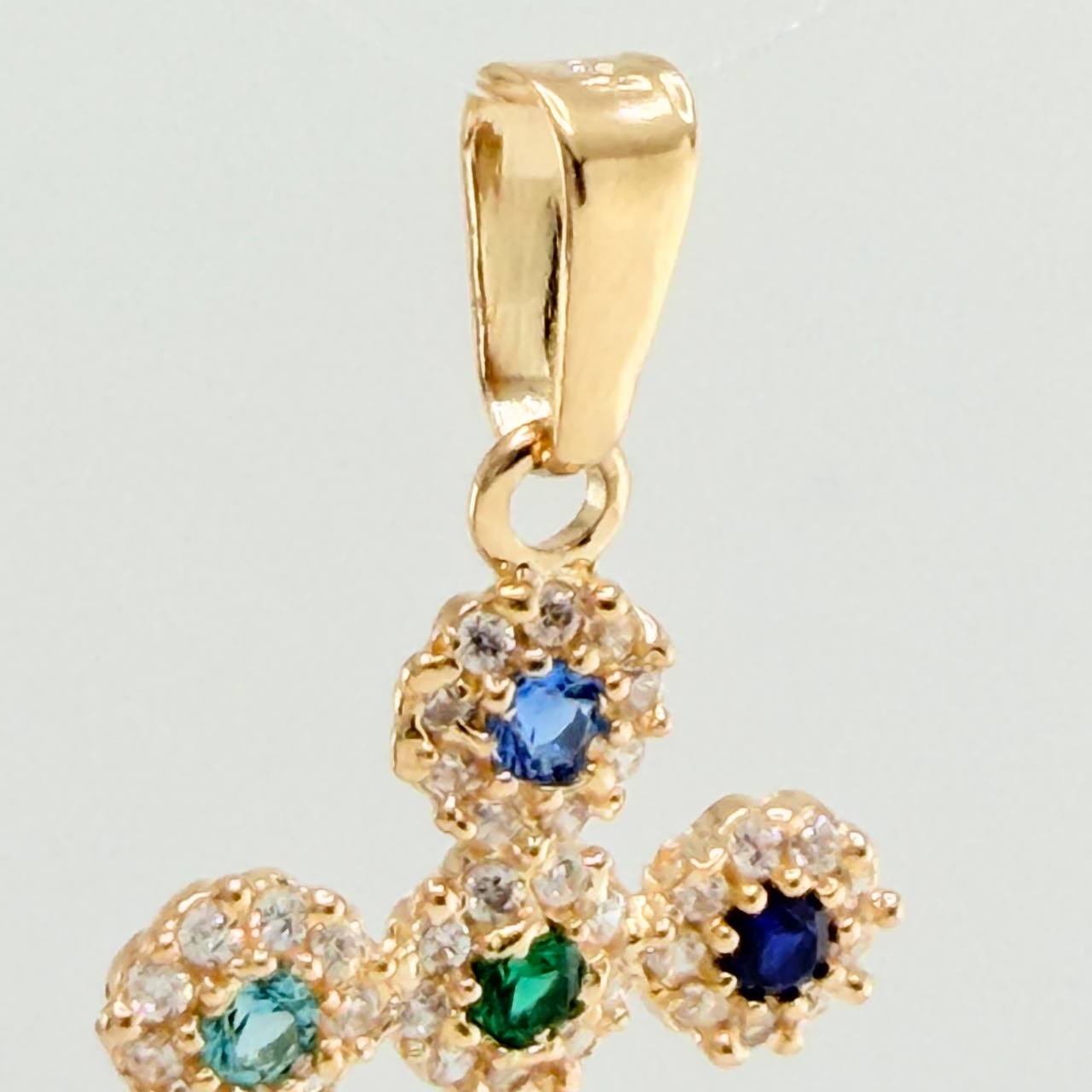 Dije Cruz Tupida 1.45gr / 2.5cm / Oro Amarillo 18K %