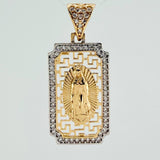 Dije Virgen De Guadalupe 3.2gr / 3cm / Dos Oros Amarillo Blanco 18K %