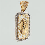 Dije Virgen De Guadalupe 3.2gr / 3cm / Dos Oros Amarillo Blanco 18K %