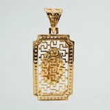 Dije Virgen De Guadalupe 3.2gr / 3cm / Dos Oros Amarillo Blanco 18K %