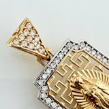 Dije Virgen De Guadalupe 3.2gr / 3cm / Dos Oros Amarillo Blanco 18K %