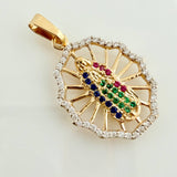 Dije Virgen De Guadalupe 1.85gr / 2.8cm / Dos Oros Amarillo Blanco 18K %