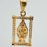 Dije Virgen Milagrosa 2.5gr / 2.5cm / Dos Oros Amarillo Blanco 18K %