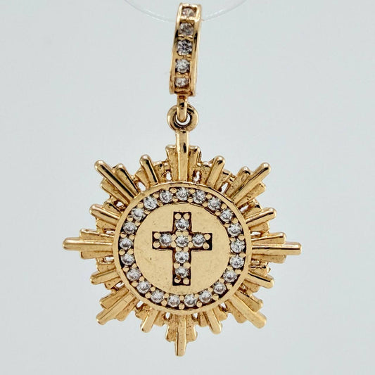 Dije Fragmento Cruz 2.45gr / 2.5cm / Oro Amarillo 18K %