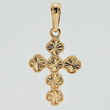 Dije Cruz Trebol 2.4gr / 3cm / Oro Amarillo Nac.Esp. 18K %