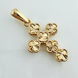 Dije Cruz Trebol 2.4gr / 3cm / Oro Amarillo Nac.Esp. 18K %