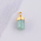 Dije Morralla Esmeralda 1.9g / 2 cm Oro Amarillo 18K
